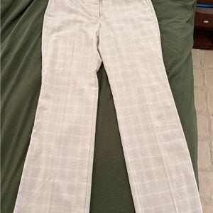 Ann Taylor Gray Plaid Pants
